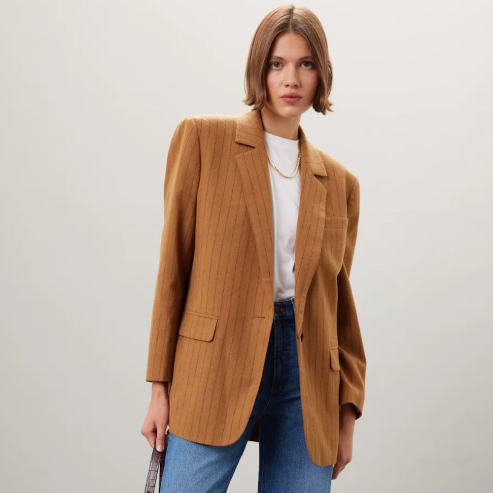 Madewell Oversized Blazer in Pinstripe